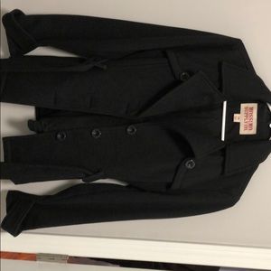 Black short pea coat